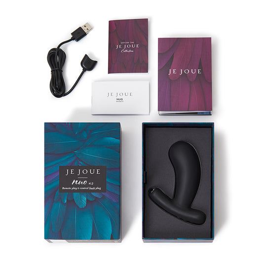 Je Joue Nuo V.2 App-Compatible Anal Plug Black-Pinkfoxxx