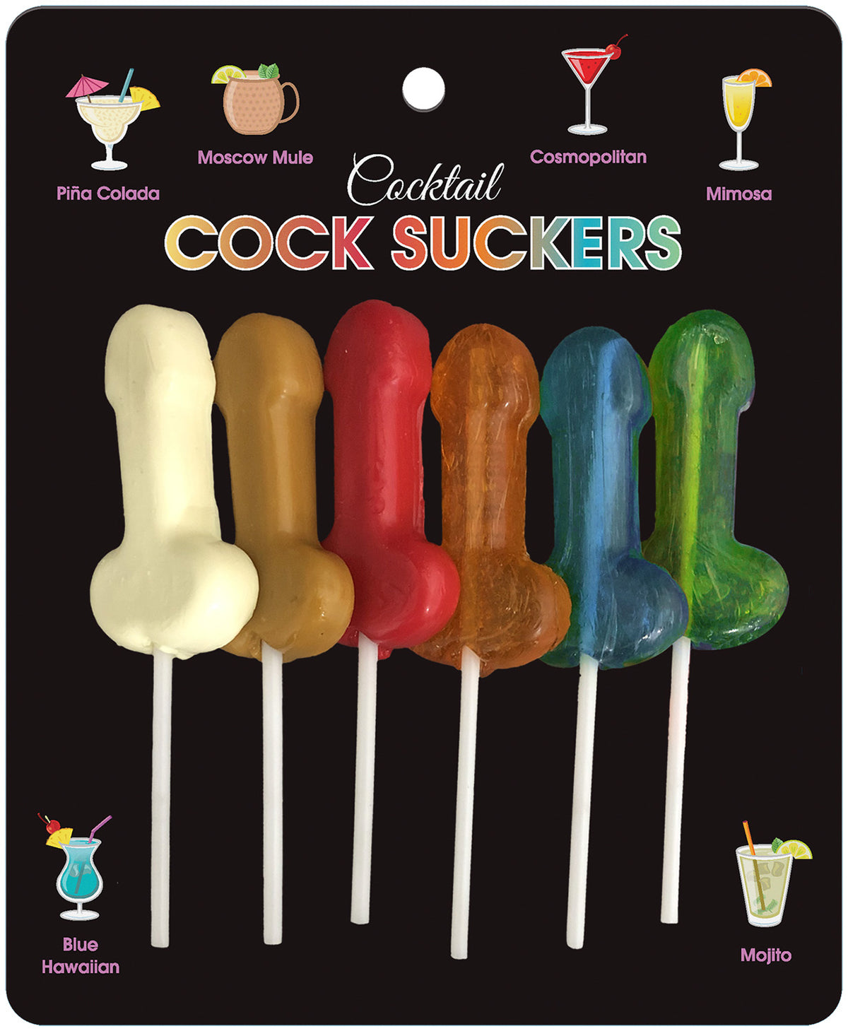 COCKTAIL COCK SUCKERS 6 PCS (Out End May)