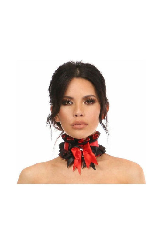 Kitten Collection Red/Black Lace Choker