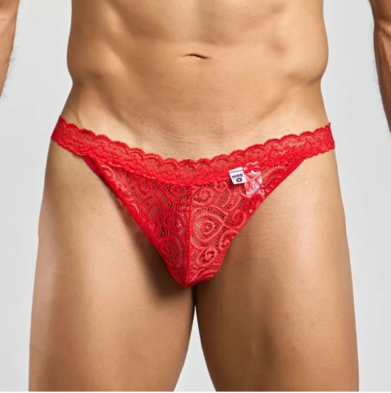 MOB LACE JOCKSTRAP RED L/XL - MBL12REDLXL
