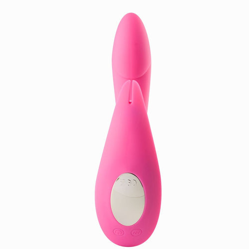 LEAH RECHARGEABLE SILICONE RABBIT MASSAGER NEON PINK - MT1605P1