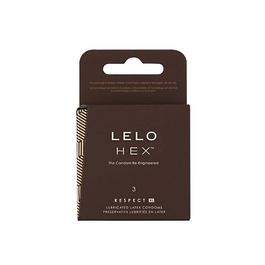 LELO HEX Respect XL Lubricated Latex Condoms-Pinkfoxxx