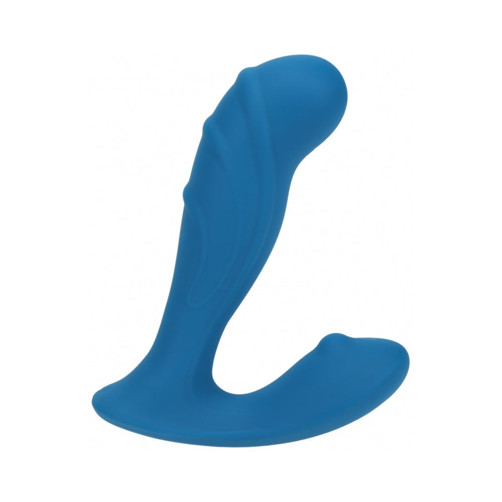 LEVELZ Ribbed Vibrating Silicone Prostate Stimulator Teal