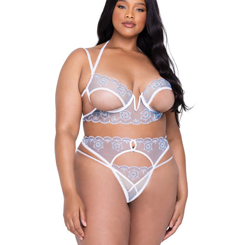 LI633 - Snow Queen 3-Piece Garter Short Set