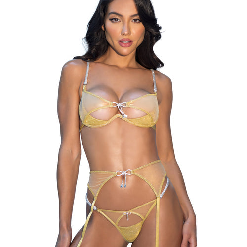 LI726 - Gilded Beauty 3-Piece Garter Set