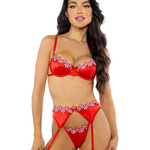 LI762 - Peppermint Kiss 3-Piece Garter Set