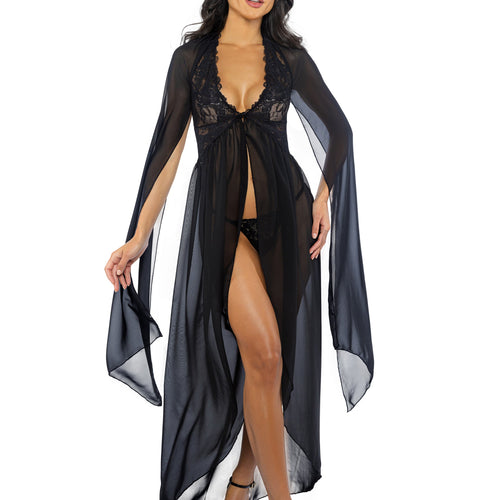 LI768 - Smoldering Maxi Nightgown 2-Piece Set