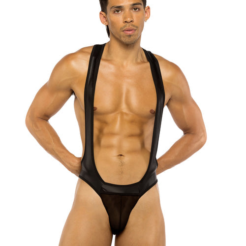 LI788 - Men’s Wrestling Leotard Jockstrap Singlet