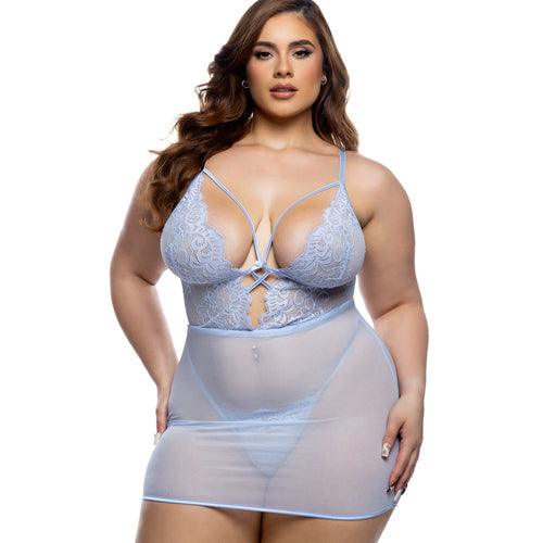 LI802 - Paradise Bloom Chemise 2pc Set