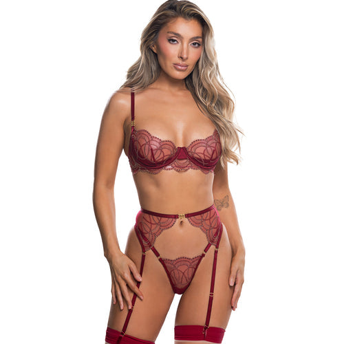LI835 - Beaded Belle 3-Piece Garter Set