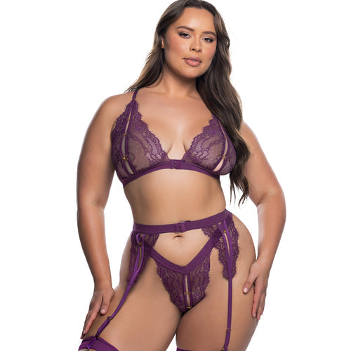 LI863 - Lace Fetish 2-Piece Set