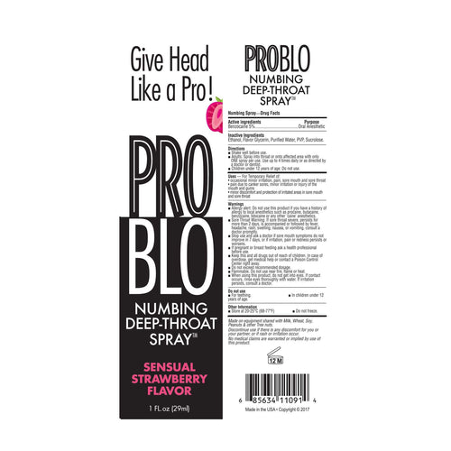 PROBLO DEEP THROAT SPRAY STRAWBERRY