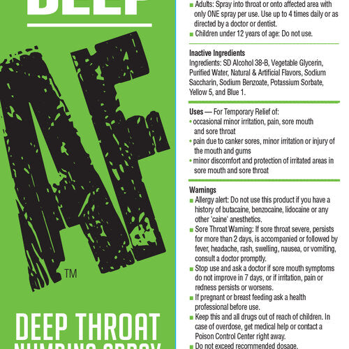 DEEP AF DEEP THROAT NUMBING SPRAY SPEARMINT