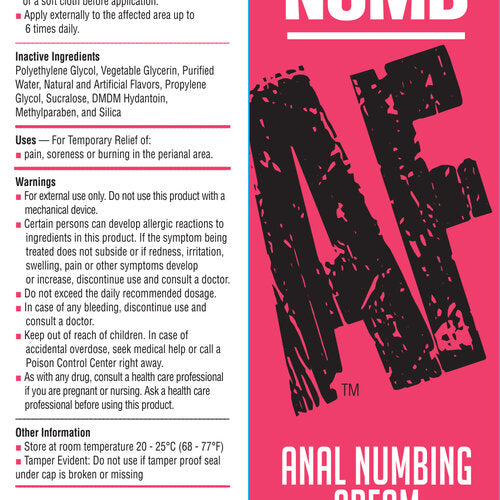 NUMB AF ANAL DESENSITIZER GEL CHERRY 1.5 OZ