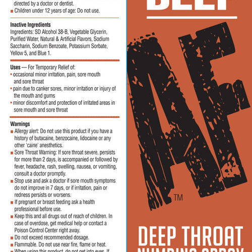 DEEP AF NUMBING THROAT SPRAY CINNAMON