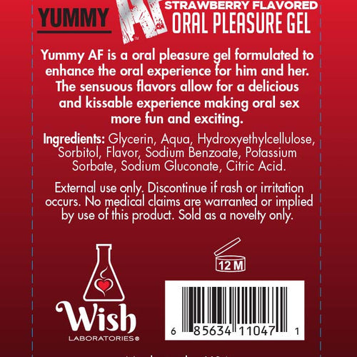 YUMMY AF ORAL PLEASURE GEL STRAWBERRY 2.2OZ