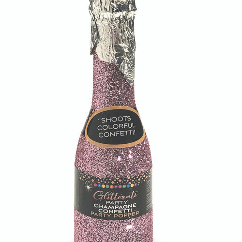 GLITTERATI CHAMPAGNE CONFETTI POPPERS 12PC DISPLAY