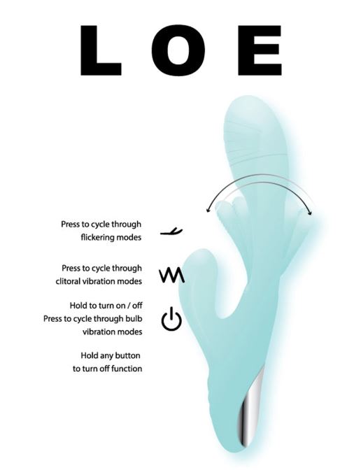 LOE FLICKER RABBIT VIBRATOR - FRLOE021922