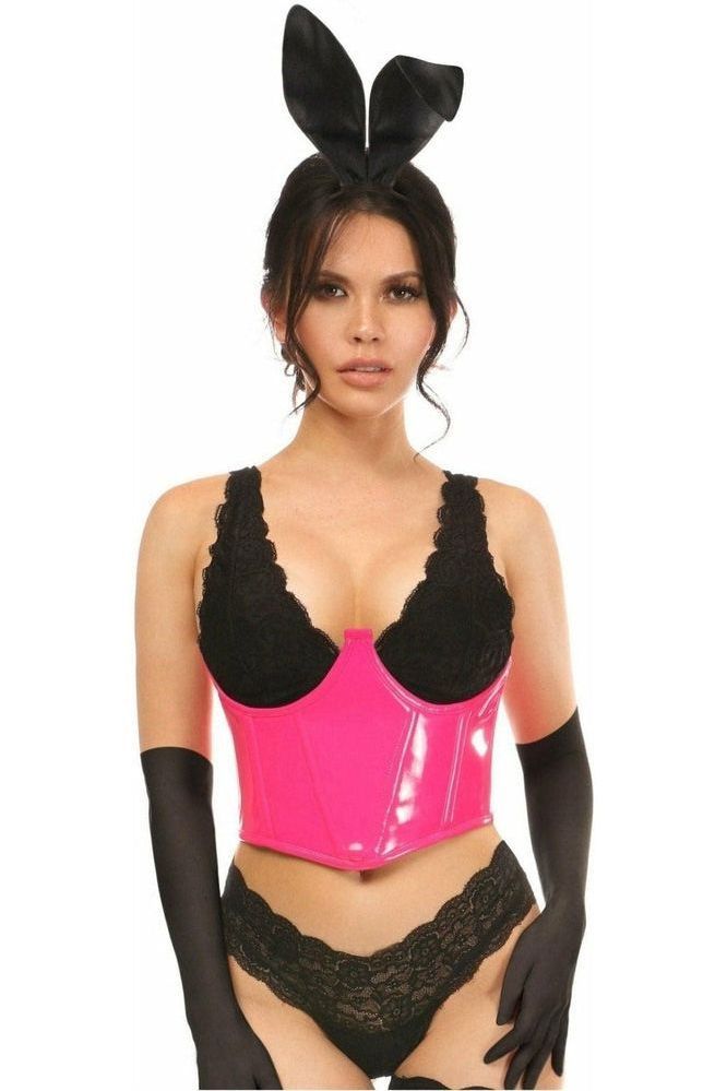 Lavish 4 PC Pink PVC Bunny Corset Costume