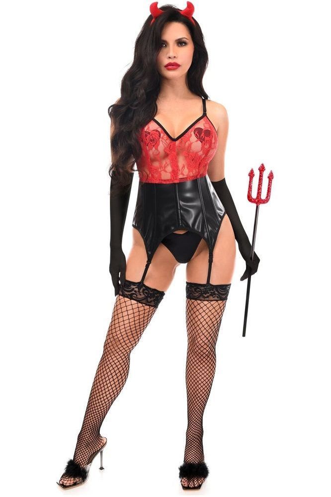 Lavish 4 PC Sexy Devil Lingerie Costume