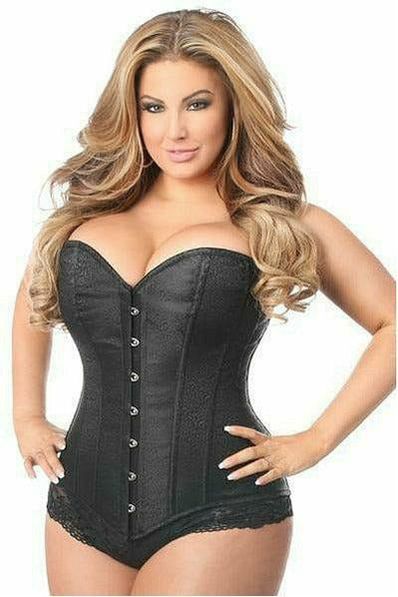 Lavish Black Brocade Corset