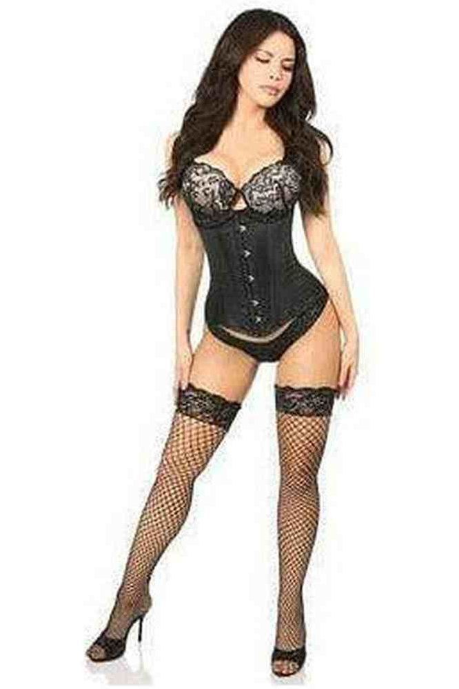 Lavish Black Brocade Underbust Corset