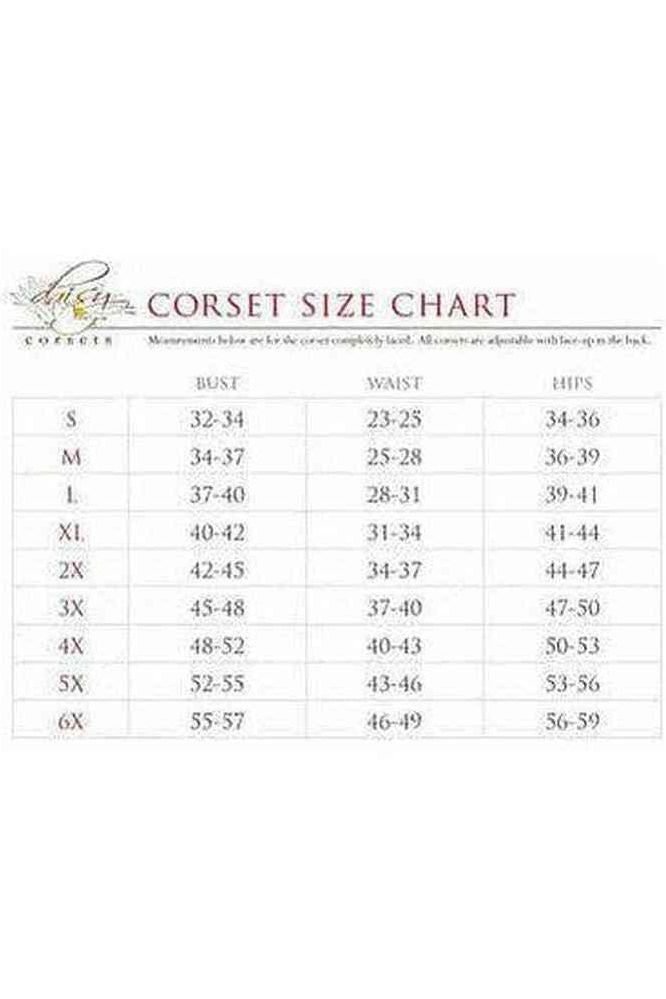 Lavish Black Collared Front Zipper Corset