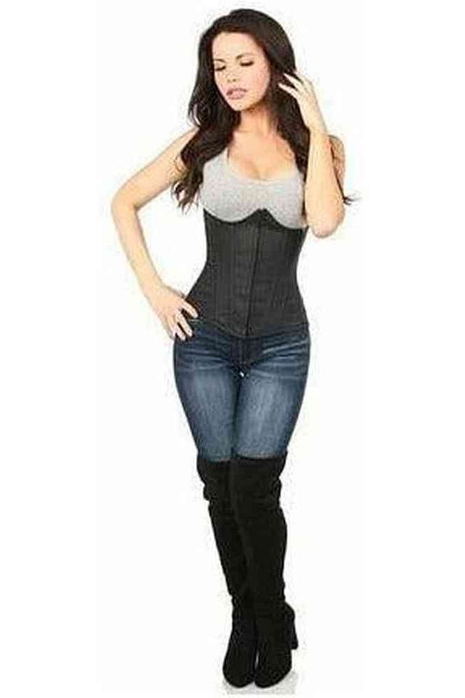 Lavish Black Cotton Underbust Corset