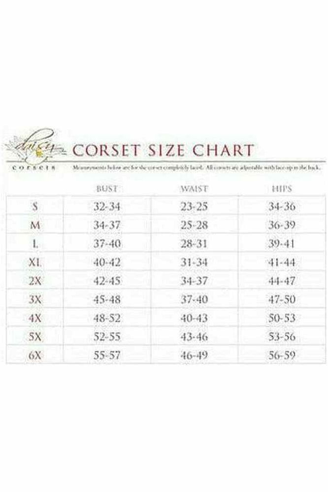 Lavish Black Satin Full Back Sweetheart Corset