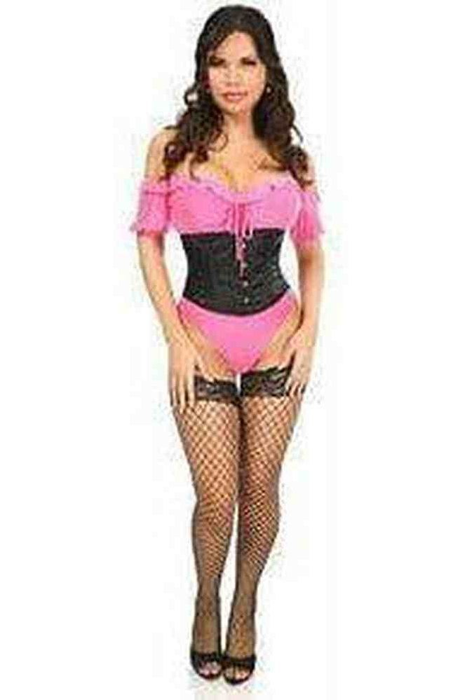 Lavish Black Satin Mini Cincher