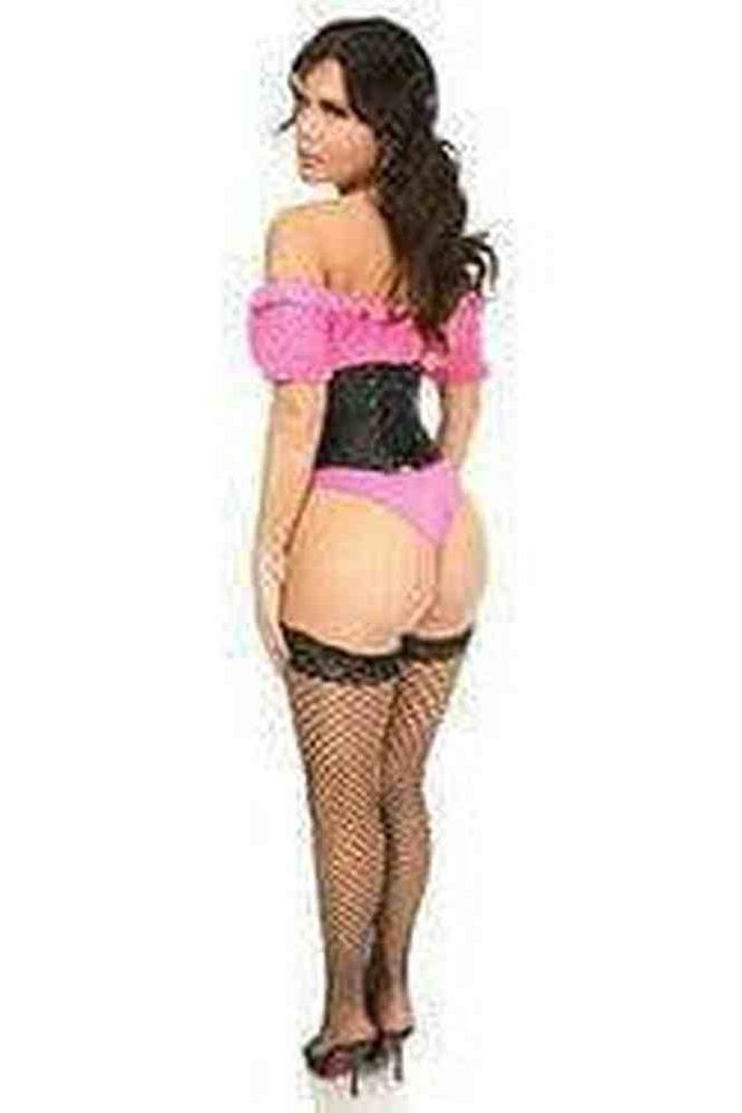 Lavish Black Satin Mini Cincher