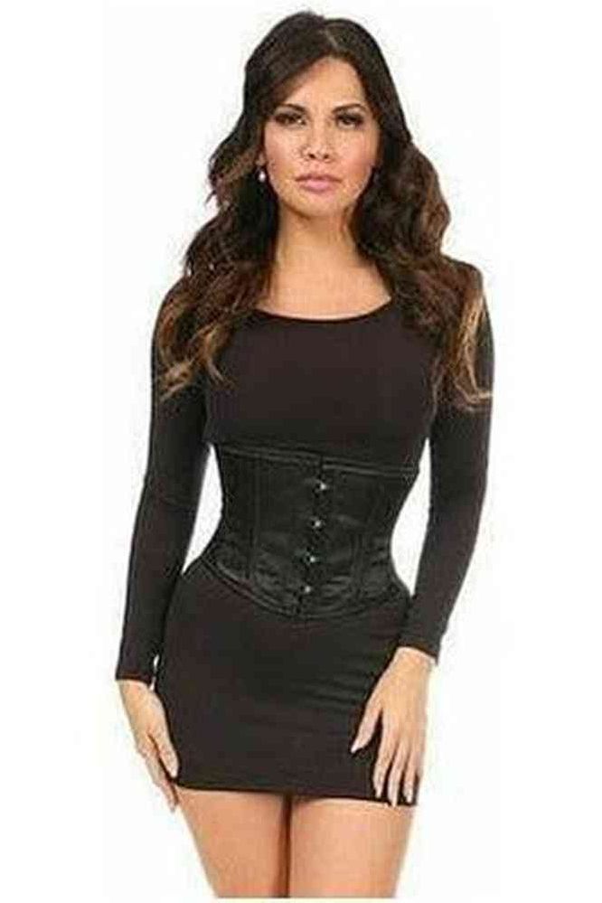 Lavish Black Satin Mini Cincher