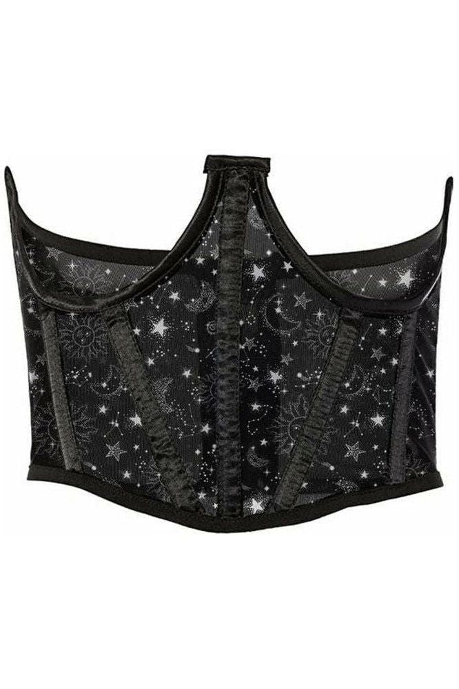 Lavish Celestial Mesh Open Cup Waist Cincher