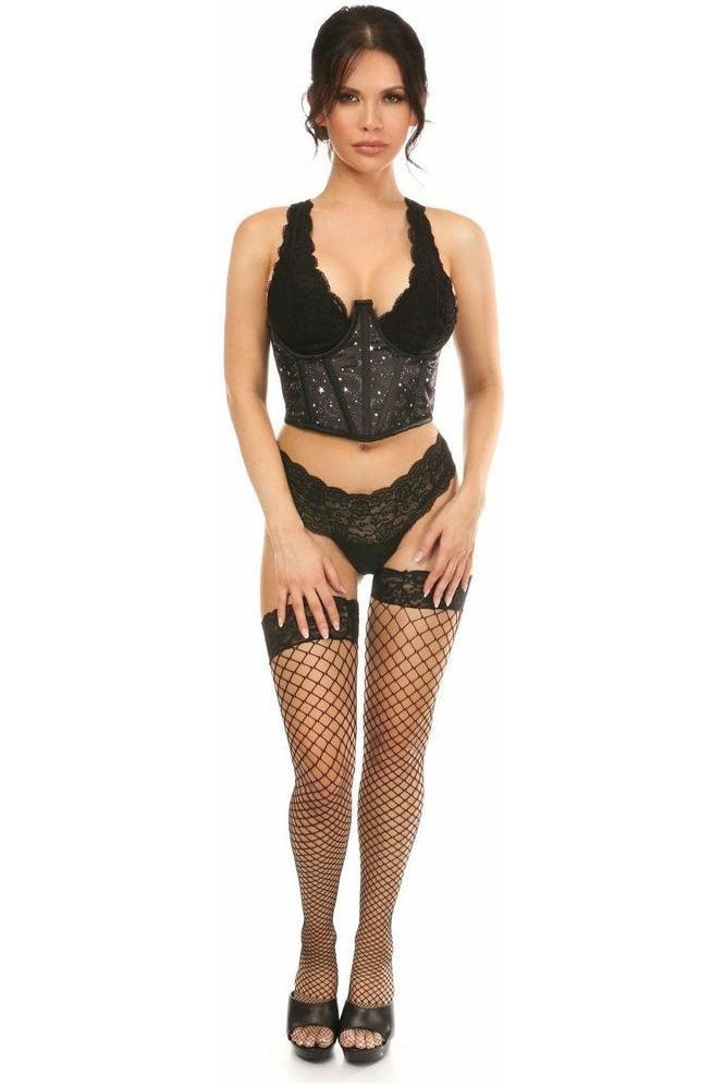 Lavish Celestial Satin Open Cup Waist Cincher