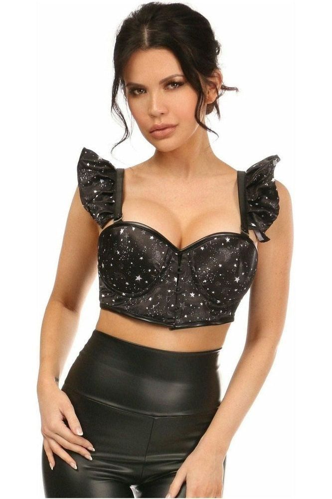Lavish Celestial Underwire Bustier Top w/Removable Ruffle Sleeves