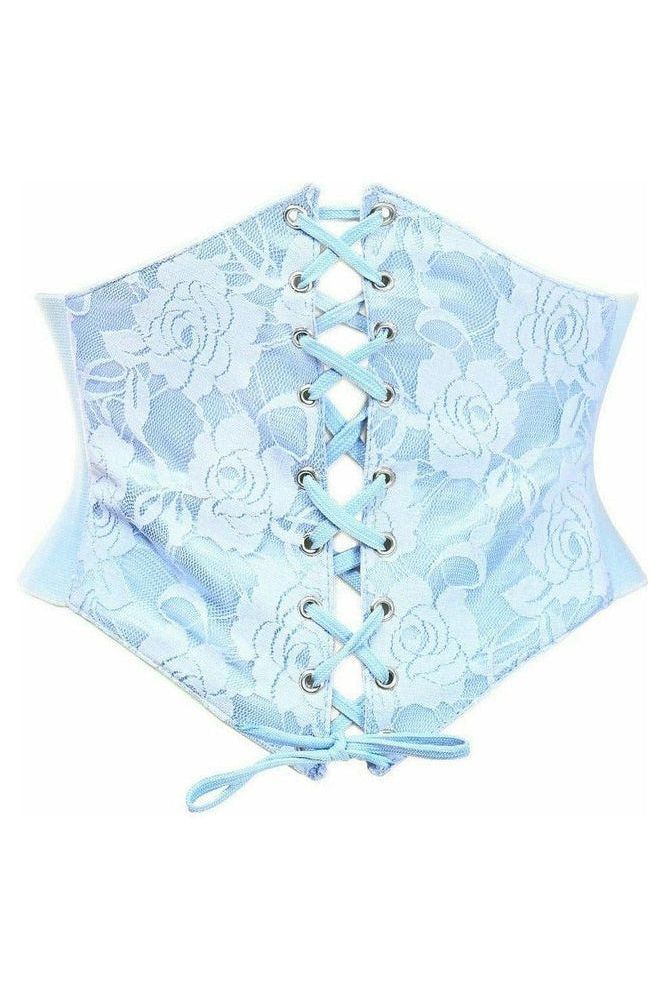 Lavish Lt Blue Lace Corset Belt Cincher