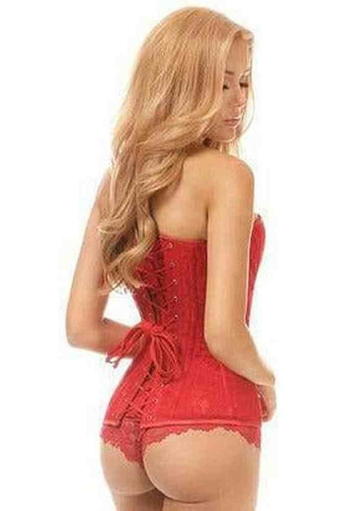 Lavish Red Lace Overbust Corset 