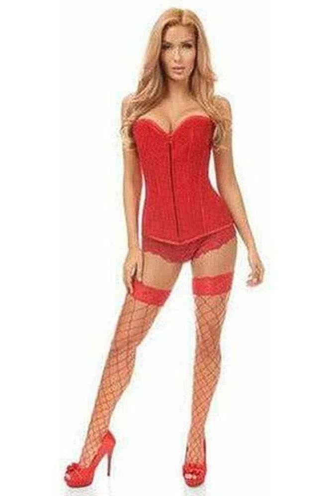 Lavish Red Lace Overbust Corset 