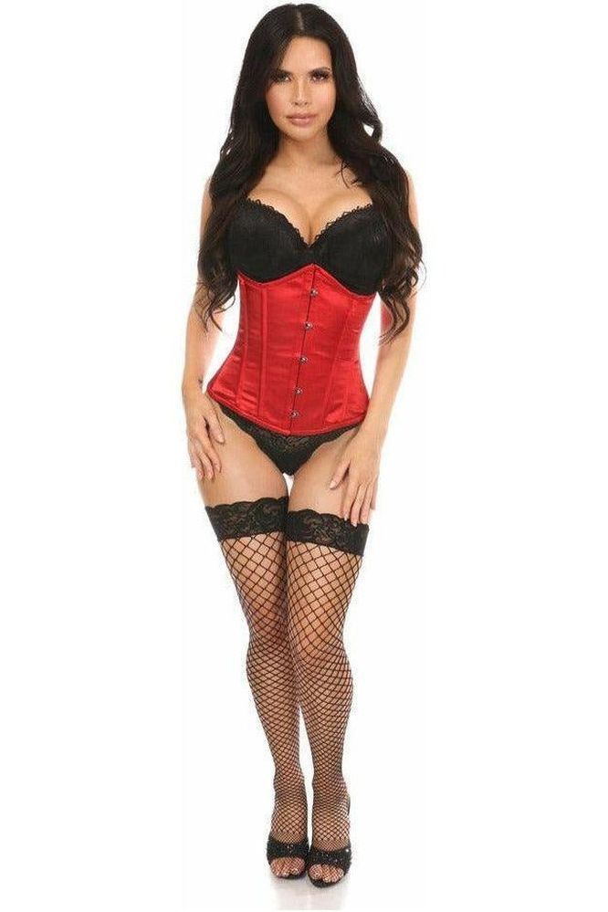 Lavish Red Satin Underbust Corset