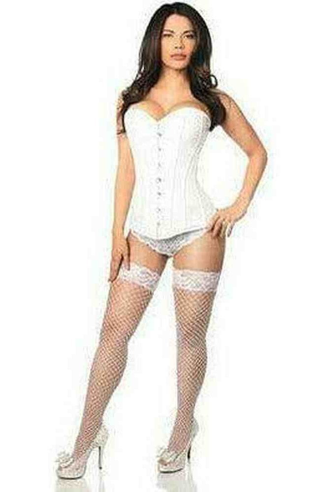 Lavish White Brocade Corset