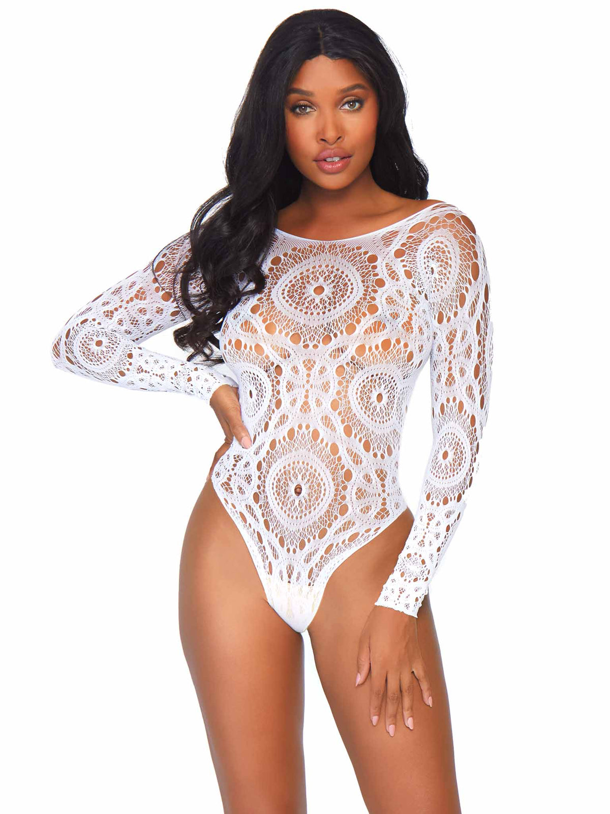 Love Story Crochet Lace Bodysuit - 89161     00205