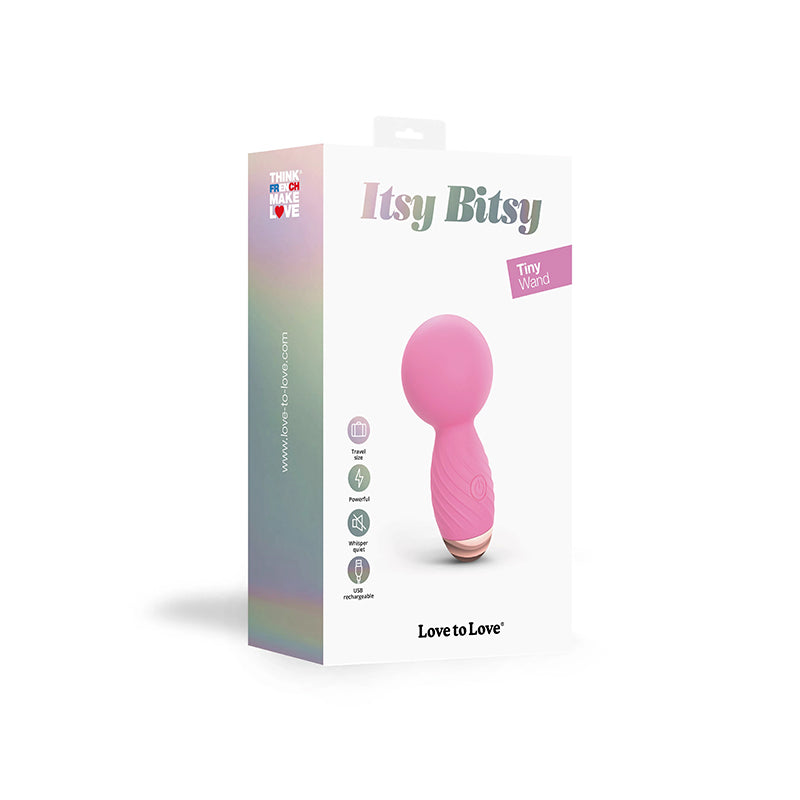 Love to Love Itsy Bitsy Rechargeable Silicone Mini Wand Vibrator-Pinkfoxxx