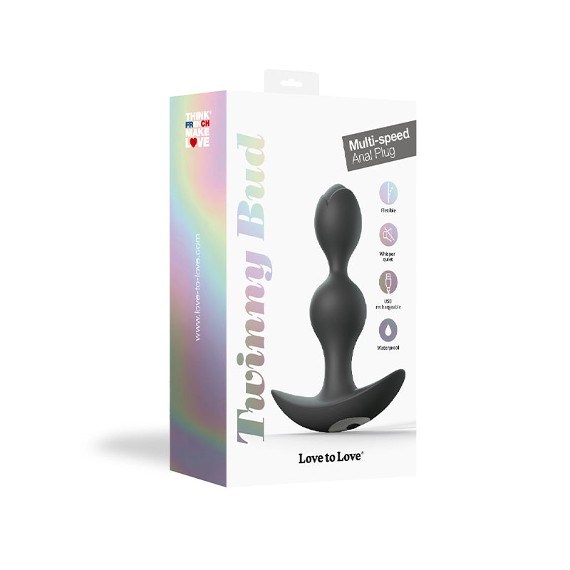 Love to Love Twinny Bud Rechargeable Silicone Multi-Speed Vibrating Anal Plug-Pinkfoxxx