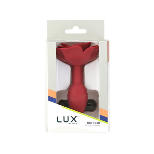 Lux Active Rose Silicone Butt Plug Red-Pinkfoxxx