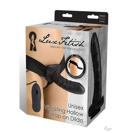 Lux Fetish Unisex Vibrating Hollow Strap-on Dildo Remote-Controlled-Pinkfoxxx