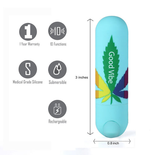 JESSI 420 10 FUNCTION MINI RECHARGEABLE BULLET TEAL - MTMA330LF2