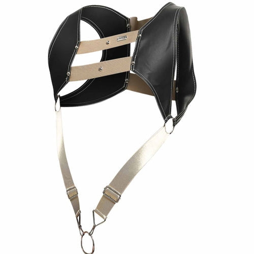 MALE BASICS DNGEON CROPTOP COCKRING HARNESS GOLDEN O/S - MBDMBL08GLD