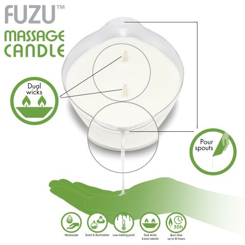 FUZU MASSAGE CANDLE COCONUT PASSION 4 OZ
