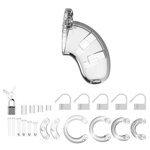 MANCAGE CHASTITY 3.5IN TRANSPARENT MODEL 01 - SHTMCG001TRA