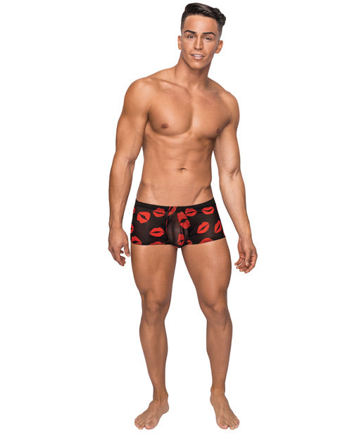 MINI SHORT SHEER LIPS BLACK SMALL - MP145232BKSL
